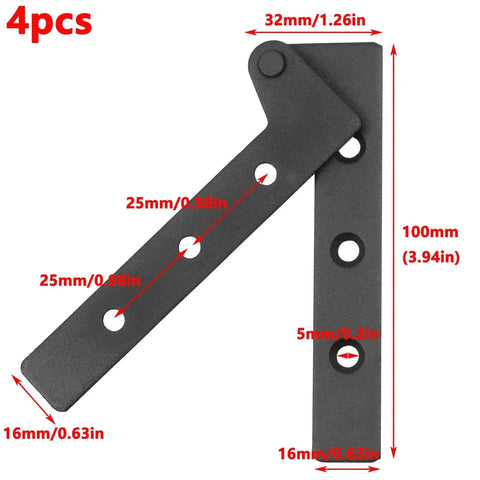 360 Degree Rotatable Pivot Hinge For Window And Door Pack Of 4 In Black Durable Stainless Steel Construction With Wear Resistant Design