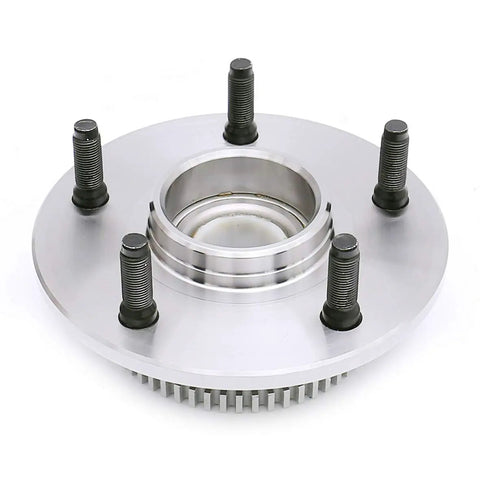 Front Wheel Bearing Hub Assembly For 2000 2001 Dodge Ram 1500 2WD 5 Lug Front Position Left Or Right Fits OE Quality ISO Certified Ready To Install Bolt On Replacement, displaying 5-lug bolt pattern and metal construction.