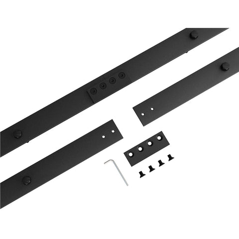 Sliding Barn Door Track Hardware Kit With Quiet Roller Bearings For Single Or Double Doors, Six Millimeter Carbon Steel