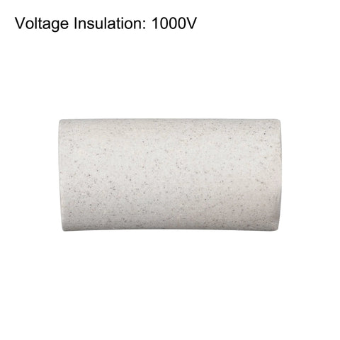 Ceramic tube insulation, single-bore, gray speckled ceramic cylinder