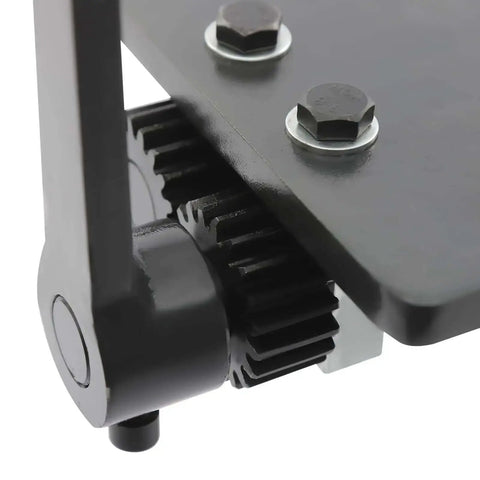 Close-up of gears on 12 Inch Gear Drive Bead Roller Bench Kit With 6 Dies Manual Heavy Duty Pro Grade Sheet Metal Bead Roller for Vehicle Pans