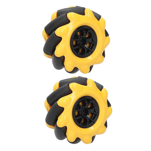 Mecanum Wheel Omni-Directional For 60mm Smart Robot Car DIY Projects Black Rubber-Coated Wheel Delivers Smooth Run And Superior Grip