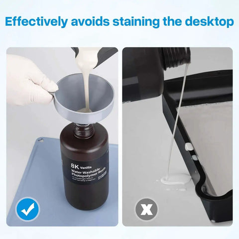 Silicone Resin Printing Mat 400x300mm 2.8mm Thick for LCD 3D Printers preventing desk stains during resin pouring.