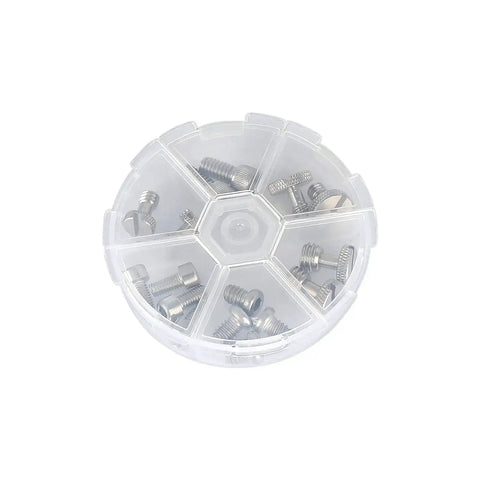 16 Piece Screw Nut Kit With 1/4-20, 3/8-16 And M5 Threads For DSLR Cage Rigs And Camera Accessories in compartment case