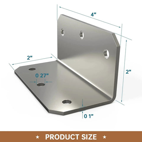 4 Inch L Brackets Corner Braces For Wood L Right Angle Bracket 4 Inch By 2 Inch By 2 Inch Galvanized Metal Joint Bracket 90 Degree Corner