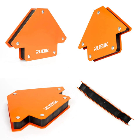Heavy Duty Welding Magnets Set With 25 Lb Holding Power For Precise Alignment, Multi Angle Arrow Shaped Magnets Fix Workpieces At 45 90 And 135 Degrees.