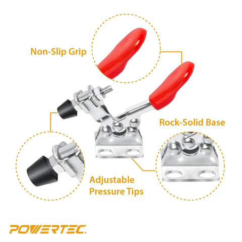 8 Pack Small Toggle Clamps With 60 Lbs Holding, Quick Release Horizontal Adjustable Clamps For Woodworking Jigs And Fixtures