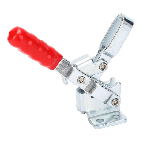 Heavy Duty Quick Release Toggle Clamp For Woodworking Jigs And Fixtures And Drill Press Hold Down Tool with red handle