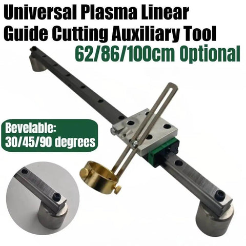 Pro Grade Magnetic Plasma Cutting Linear Guide Kit 62cm with precision rail and stable base for gas torch metalworking cuts.