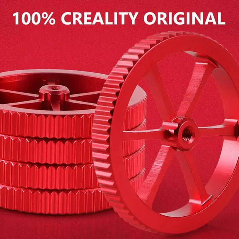 Stack of red aluminum leveling nuts from the Upgraded Aluminum Leveling Nuts And Springs Kit For Ender 3 Pro Ender 3 V2 Ender 3 Max.