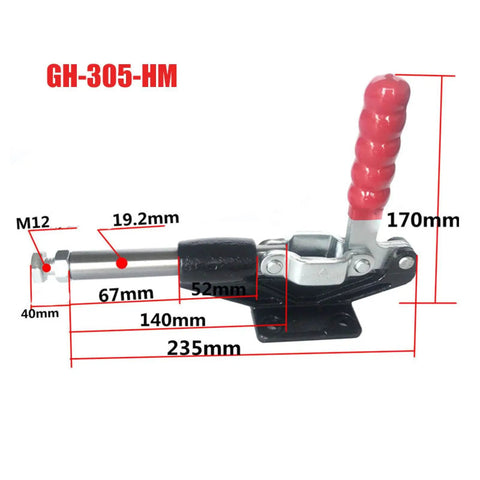Heavy Duty Toggle Clamp 680Kg Quick Release Push Pull Clamp For Woodworking Jigs And Fixtures with dimensions in mm