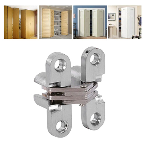 Cross Hinge 180 Degree Invisible Folding Door Hinge For Cabinets And Sliding Doors Zinc Alloy Heavy Duty 10kg Capacity Rustproof