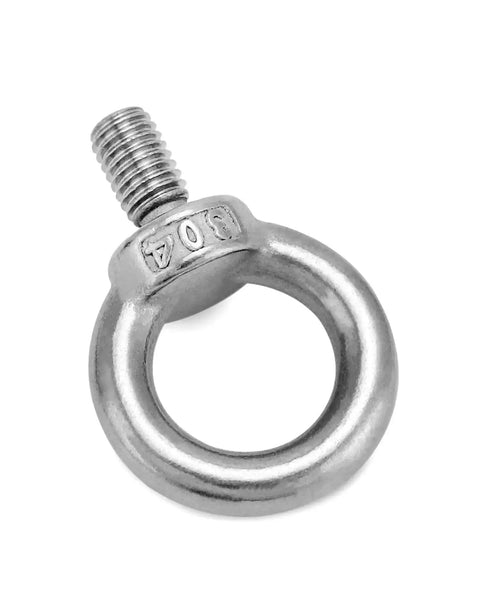 Heavy Duty Lifting Ring Eyebolts Set M8 x 14mm 304 Stainless Steel Threaded Eyebolts Eye Nut Fasteners Rust Resistant Hardware 10 Pack