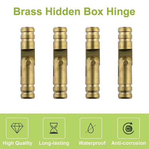 Brass Invisible Barrel Hinges For Jewelry Boxes And DIY Projects 20 Pieces M5 X 25mm Concealed Cylindrical Hinges Durable Solid Brass For Easy Install And Clean Look