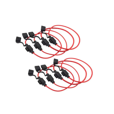 10 Pack 18 AWG Inline Mini Fuse Holders Waterproof For Car Truck Boat SUV 32V DC 30cm Lead Built To Last ROHS Compliant