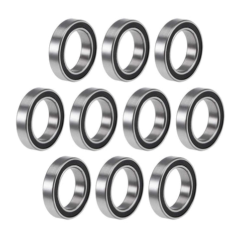 uxcell 6701-2RS deep groove ball bearings, chrome steel, double sealed, 12x18x4 mm, 12 pcs