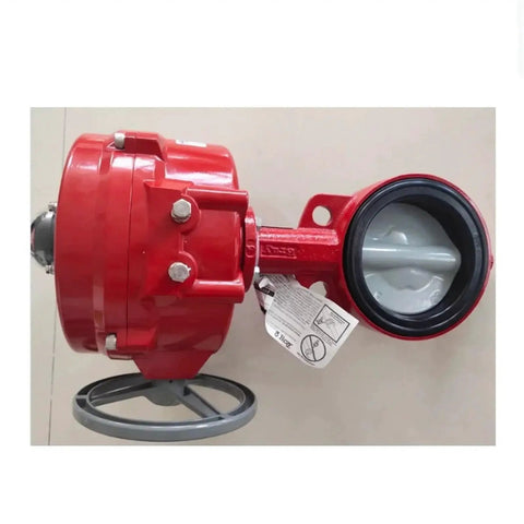 Valve pneumatic actuator 92-0830-11300-532, red metal housing with gray handwheel