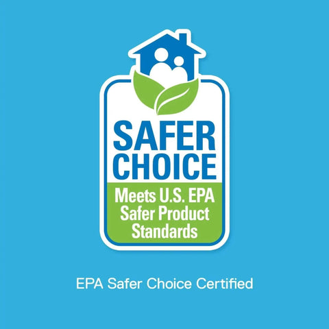 EPA Safer Choice Certified badge on blue background.