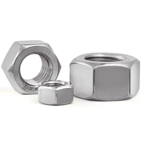 129-Piece SAE Hex Nuts Assortment Kit 8-32 10-24 10-32 1/4-20 5/16-18 3/8-16 1/2-13 5/8-11 Stainless 304 External Hex Nut Set