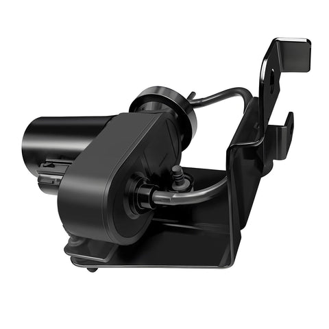 UVYMZY 12V automotive vacuum pump with mounting bracket; black housing and metal base with hose fittings