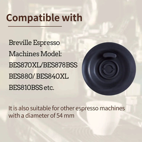 Two-pack 54mm Breville espresso backflush cleaning discs, dark blue.