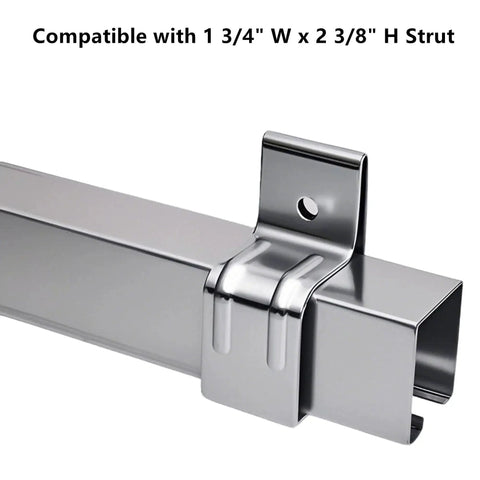 Heavy Duty Box Rail Hanger Bracket For Exterior Barn Doors Durable Wall Mount Bracket Compatible With Most Standard Barn Door Rail Systems Silver Finish 4 Pack For Secure Flexible Installation close-up