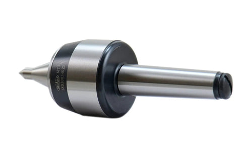 3MT Long Nose High Speed CNC Live Center Medium Duty Morse Taper 3, side view, steel construction, 60 degree point