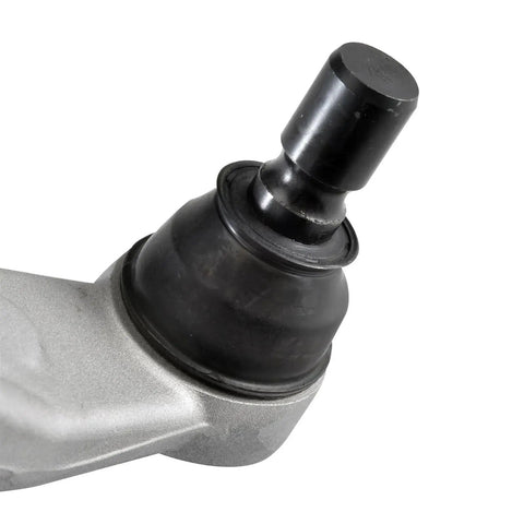 Close-up of ball joint on Front Lower Control Arm Set With Ball Joints And Bushings Direct Replacement 2 Piece For 2015 2018 Nissan Altima And 2016 2023 Maxima Built Tough For A Smooth Quieter Ride And Long Lasting Performance.