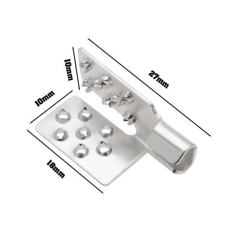 YINETTECH 10pcs crimp connector mounting clamp, silver metal flat plate with multiple crimp holes for infrared heating foil installation