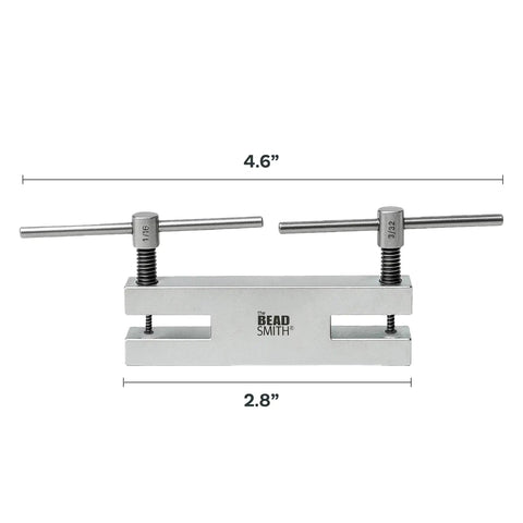 Front view of Two In One Hole Punch Tool With Dual Tips For Jewelry Making And Leather Crafts, featuring 1/8 and 5/32 inch sizes.