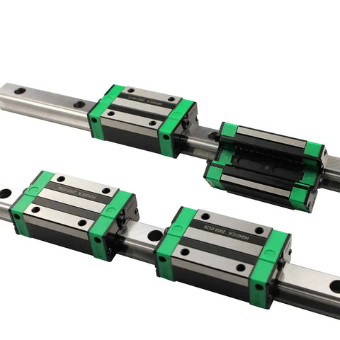 Two HGR20 Linear Guide Rails Kit From 100mm To 1500mm With Four HGH20CA And HGW20CC Bearing Blocks for CNC and DIY machining.