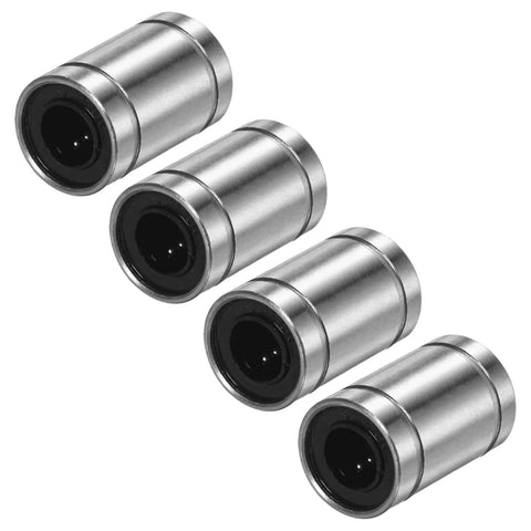 Pro Grade LM6UU Linear Ball Bearing Set With 6mm Bore 12mm OD 19mm Length Four Pack Double Sided Rubber Sealed for CNC Machines