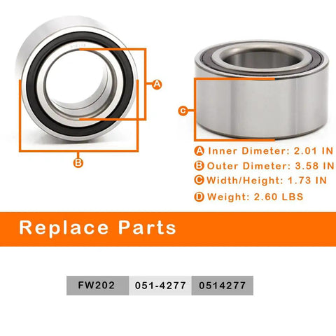 Front Wheel Bearing Assembly 510118 DropIn Replacement For Honda Accord 2013 To 2020 And Acura RLX 2016 2017 TLX Sport Hybrid SHAWD 2015 2019