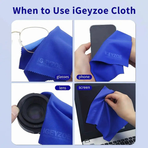 20 Pack Ultra Soft Microfiber Glasses Cleaning Cloths For Eyeglasses And Devices used on glasses, phone, lens, and screen