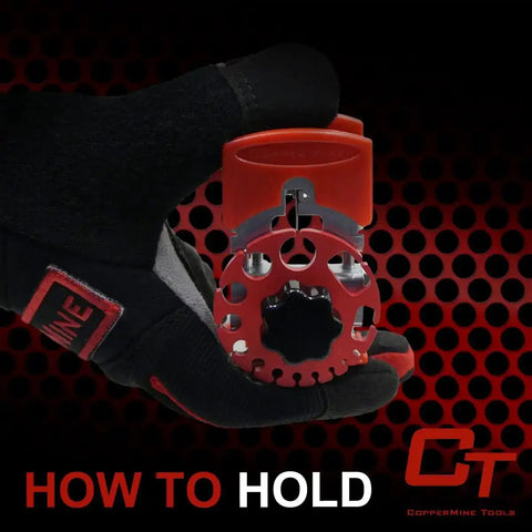 Hassle Free Portable Handheld Copper Wire Stripper For Scrap Wire Recycling Adjustable Cable Tool with glove holding it