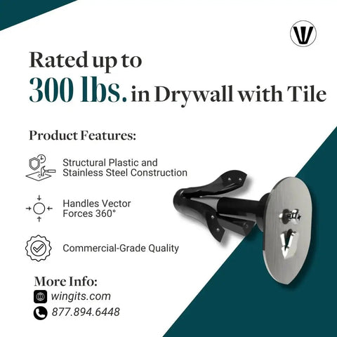Master Anchor With Stainless Steel Hook Plate Bulk Pack 24 Pack For Hollow Walls Never Loosen Installs In Minutes Durable And Reusable Removable Design Works In Holes From Other Failures shown at an angle