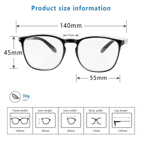 Product size chart for 3 Pack Anti Fog Safety Glasses With Side Shields For Women Nurses, showing dimensions and features.