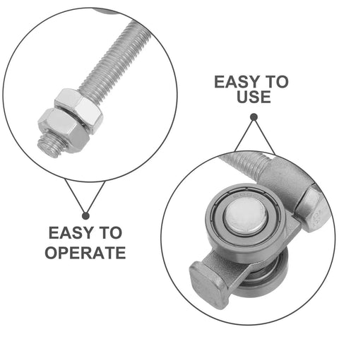 Sliding Door Track Roller Steel Carriage Guide Sliding Rail Curtain Pulley System with close-up of metal track roller components