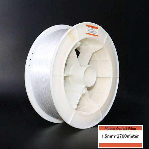 End Glow PMMA Fiber Optic Roll Cable 0.75 Millimeter Diameter 8858 Feet Long 2700 Meters on spool, transparent plastic fiber