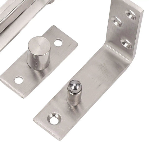 Concealed Door Pivot Hinge Stainless Steel Heavy Duty Brushed Finish 180 Degree Rotation 300 Lbs Load Capacity For Wooden Doors