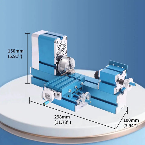 Mini Metal Lathe 36W Power Lathe For Hobbyists Dope Small Size Lathe for garage workshop tools with fixed 20000 RPM speed