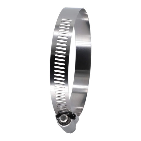 Roadformer 3.5-inch stainless steel worm-gear hose clamp, 1/2 in band, SAE 56, 78–102 mm range, side view