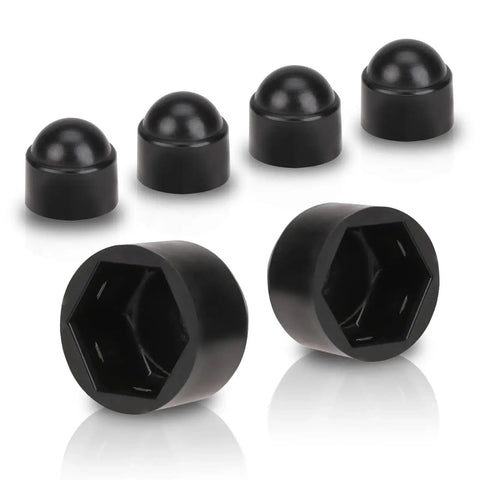30 Piece M6x10mm Dome Plastic Bolt Cap Set For Hex Head Bolts And Nuts Black Protective Covers With Hexagonal Dome Design