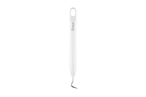 Weeder tool from Go-To 5-Piece Craft Tool Set for Precision Lifts Snips Burnish and Weed by Cricut, white handle for vinyl projects