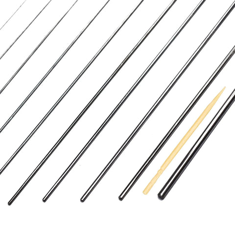 BBYPP 156pc stainless steel spring wire set, 40 cm length, 13 diameters 0.2–3 mm, black-coated wires