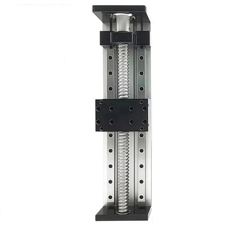 8 Inch Stroke SFU1605 Ball Screw Linear Stage With Dual Rail Motion Module For CNC Router 3D Printer And Laser Engraver Fits Nema 17 And Nema 23 Motors Quick Motor Swap High Precision Travel 200mm, vertical view