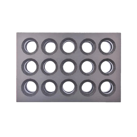 Machinist Setup Blocks 1x2x3 Hardened Steel Matched Pair with 23 Holes Screws and Hex Key Included Precision Ground Front View