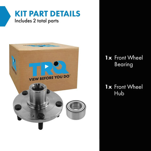 Front Wheel Bearing And Hub Kit For Hyundai Sonata 2006 2013 Tucson 2010 2017 Optima 2003 2005 Rondo 2007 2010 Sportage 2011 2014 Includes Front Wheel Hub And Bearing, DIY Friendly Install, Fits Multiple Models And Applications Direct Fit Replacement, box with parts