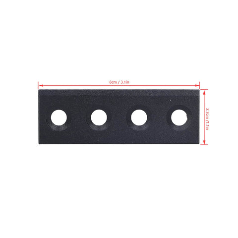 Heavy Duty Carbon Steel Barn Door Track Connector Plate For Sliding Doors, Solid Support With Easy Install Kit, 8x2.7cm