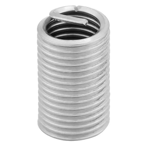10 Pcs M8x1.25 Helicoil Thread Repair Kit In 304 Stainless Steel, showing a single durable wire screw sleeve insert